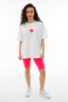 Костюм Heart белый/розовый